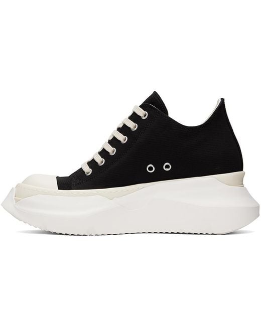 Rick Owens Black Abstract Sneakers, /Milk, 100% Rubber for men