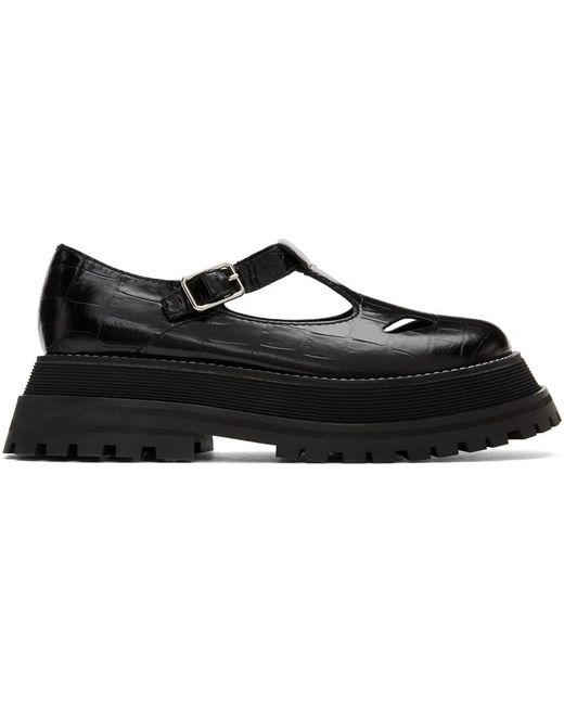 Burberry Black T-bar Loafers