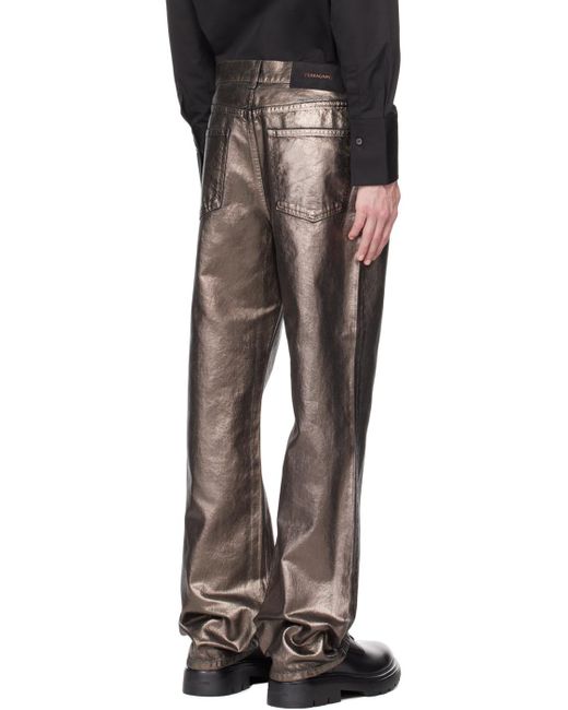 Jean brun à cinq poches Ferragamo pour homme en coloris Black