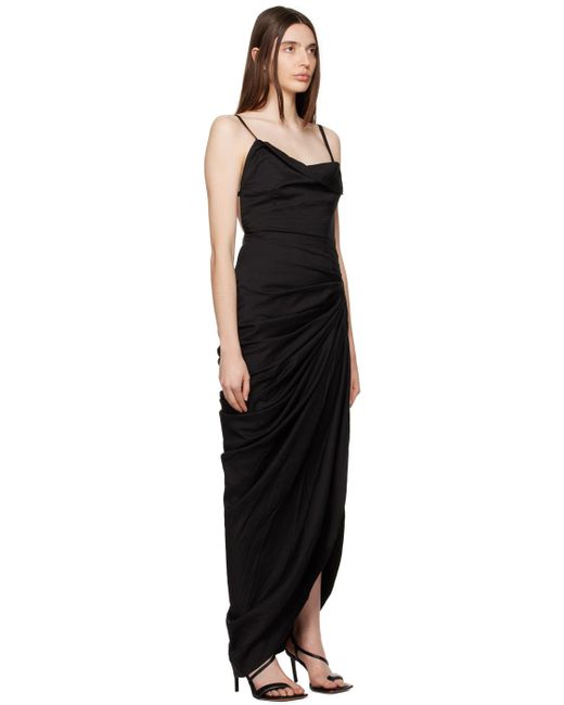 Jacquemus Les Classiquesコレクション La Robe Saudade Longue マキシドレス Black