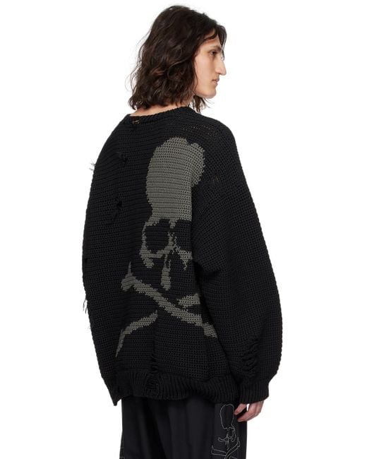 MASTERMIND WORLD Black Oversized Skull Sweater for men