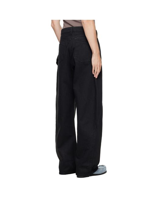 J.W. Anderson Black Twisted Workwear Jeans for men