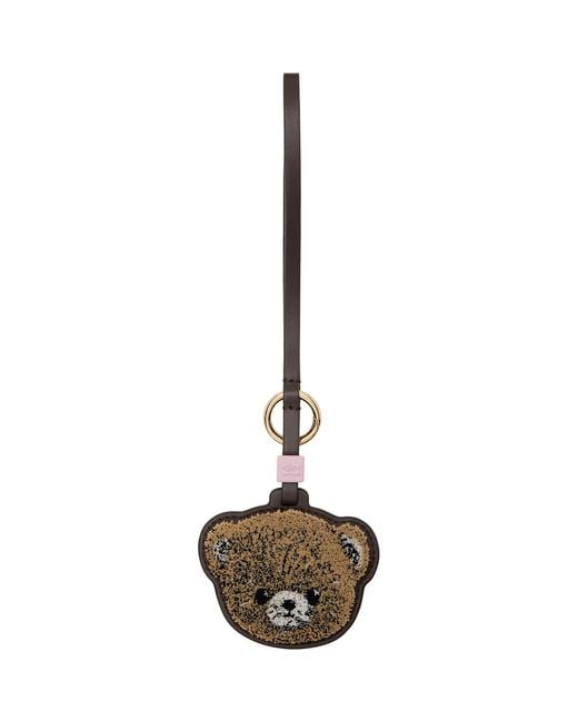 Ganni Metallic Teddy Bear Bag Charm