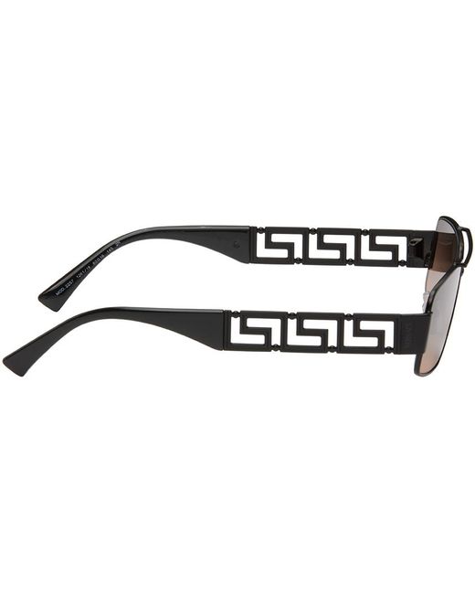 Versace Black Rectangular Sunglasses for men