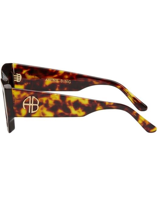 Anine Bing Black Shell Indio Sunglasses