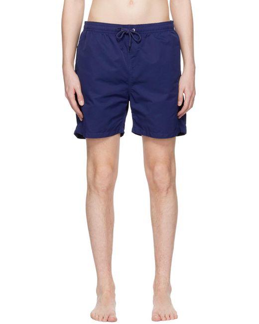 Norse Projects Blue Navy Hauge Swim Shorts for men