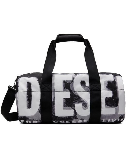 DIESEL Black Rave Duffle Bag for men