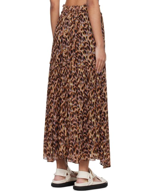 Jupe longue veronique brun et mauve Isabel Marant en coloris Brown