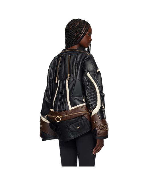 Junya Watanabe Black Komine Protector Faux-Leather Jacket