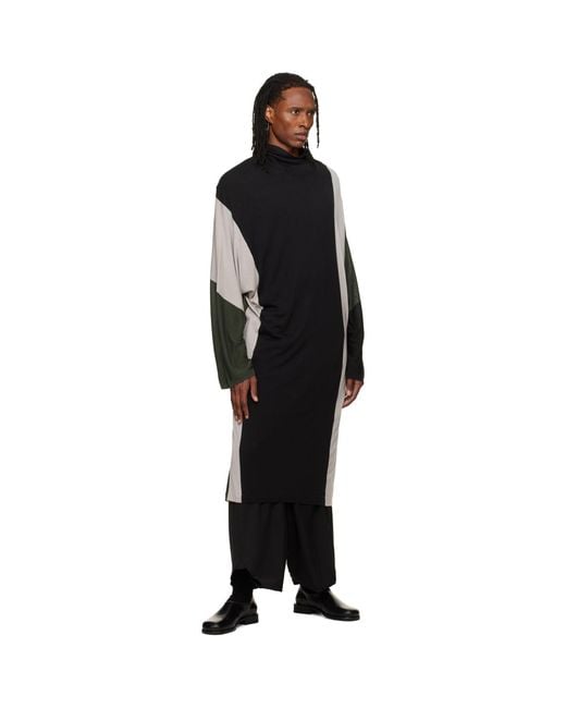 Kiko Kostadinov Black Cursus Drape Trousers for men