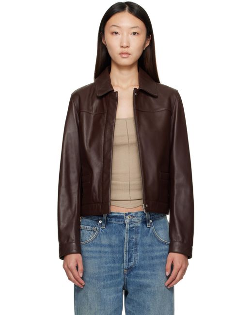 Loulou de Saison Black Ascot Leather Jacket