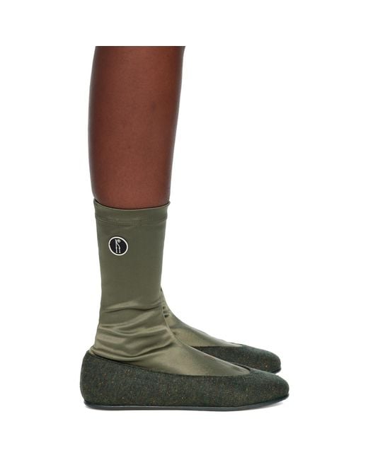 Kiko Kostadinov Brown Khaki Proxima Low Ballerina Boots