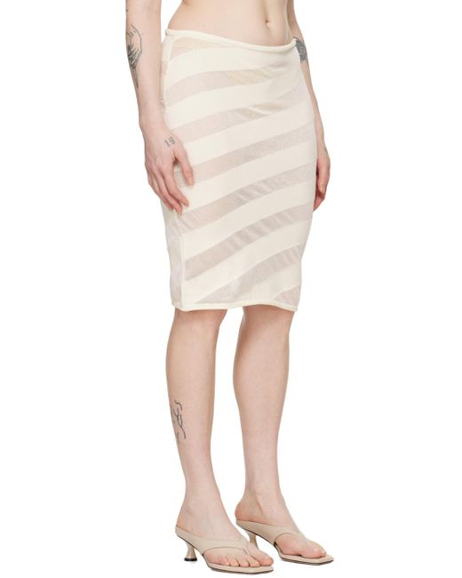 GIMAGUAS Natural Zebara Midi Skirt
