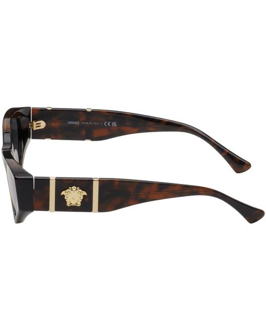 Versace Black Brown Medusa Legend Cat-eye Sunglasses for men