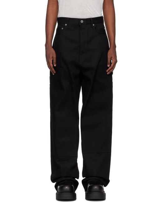 Rick Owens Black Porterville Double Knee Geth Cut Jeans for men