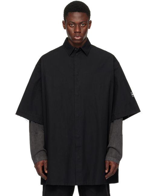 Chemise noire à écusson à logo 032c pour homme en coloris Black