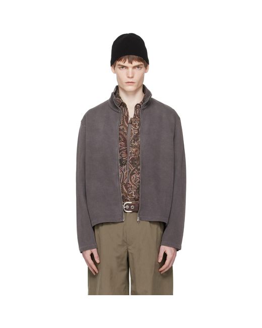 Our Legacy Multicolor Taupe Shrunken Fullzip Track Jacket for men