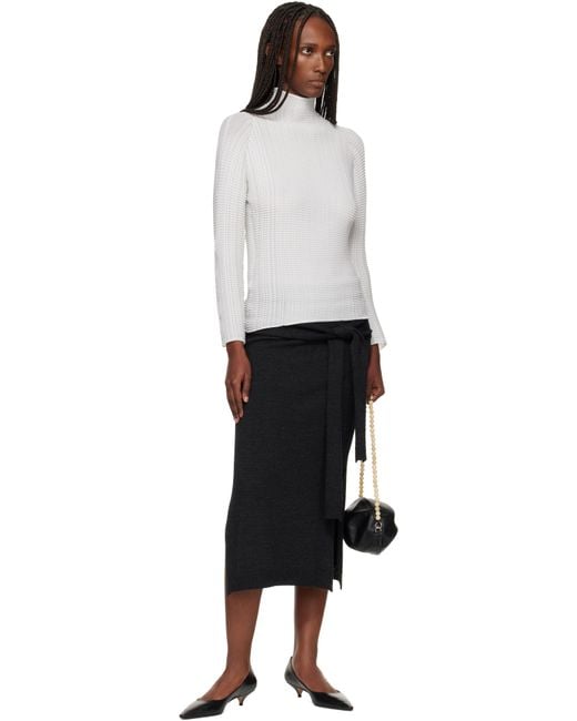 Issey Miyake Black Wooly Pleats Top