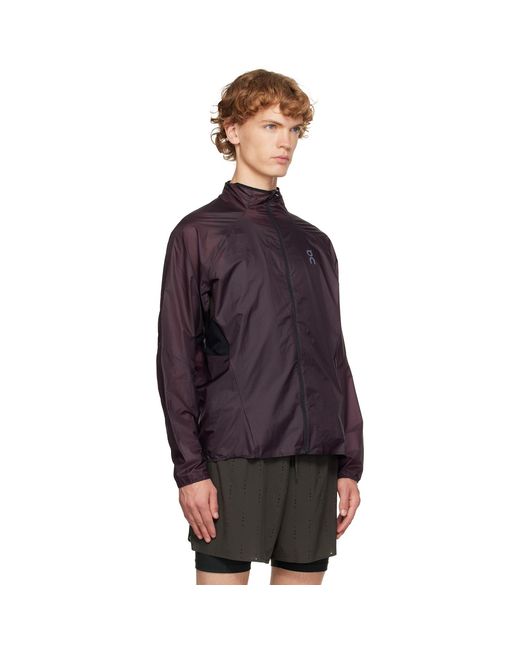 On Shoes Purple Zero Running Jacket for men