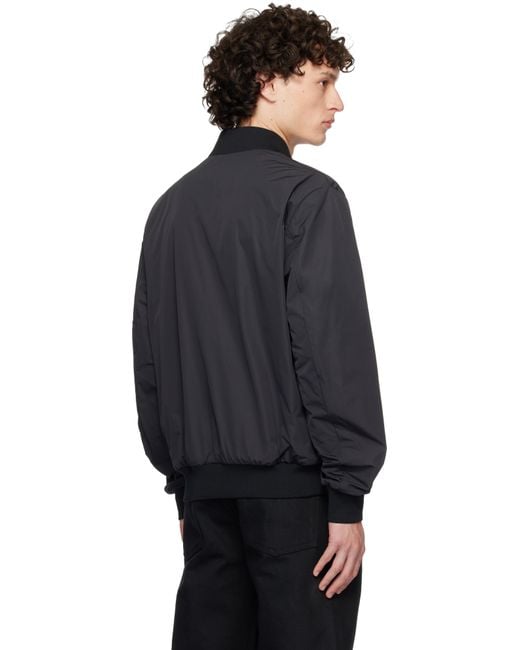 メンズ Moncler ブラック Grammont ボンバージャケット Blue
