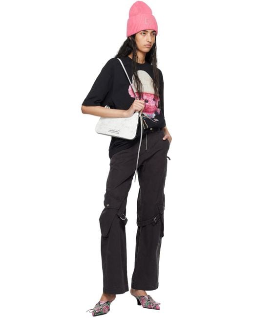 Acne Black Cargo Pocket Trousers