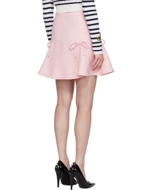 Valentino Pink Bow Miniskirt