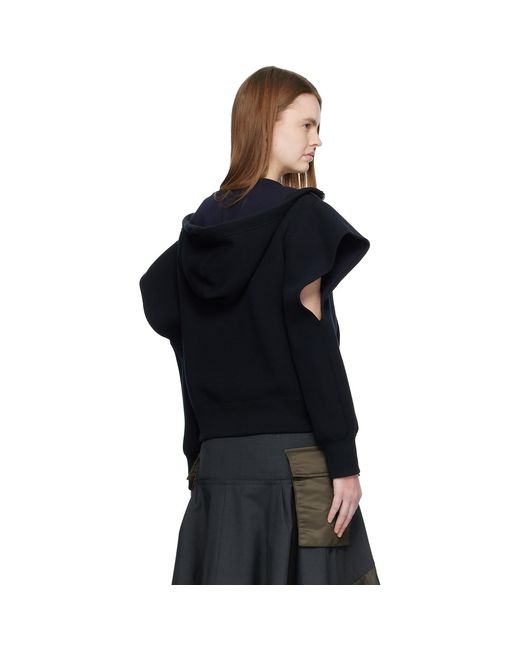 Sacai Black Sponge Sweat Hoodie