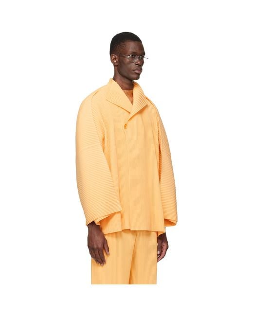 Homme Plissé Issey Miyake Orange Wear Or Wrap Jacket for men