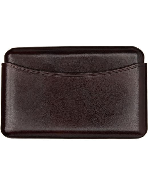 Lemaire Black Molded Card Holder for men
