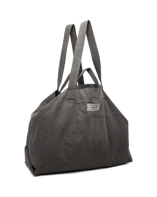 Wooyoungmi Black Washed Cotton Tote for men
