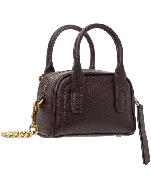 Versace Brown Curb Chain Top Handle Bag