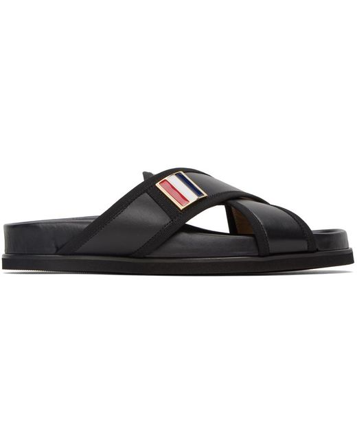 Thom Browne Black Loafer Sandals for men