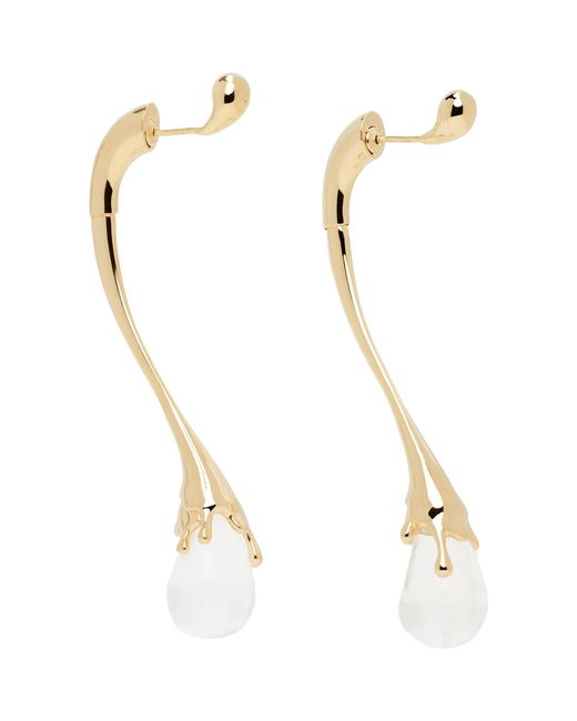 Bottega Veneta Metallic Drop Earrings