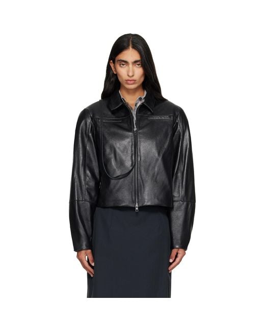 Paloma Wool Black Banui Leather Jacket