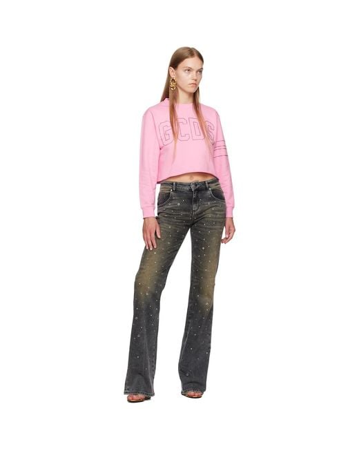 Gcds Pink Bling Sweatshirt