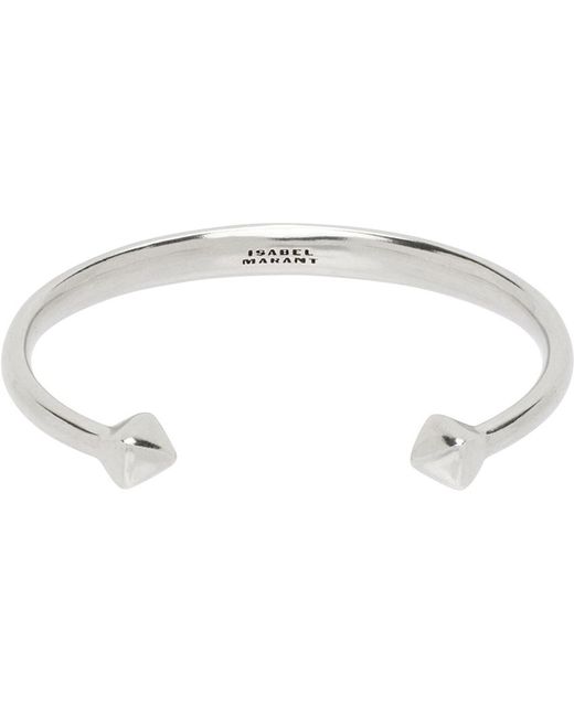 Isabel Marant Black Silver Ring Cuff Bracelet for men