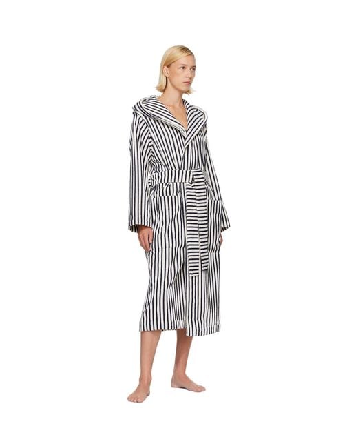 Tekla Gray Terry Hooded Bathrobe