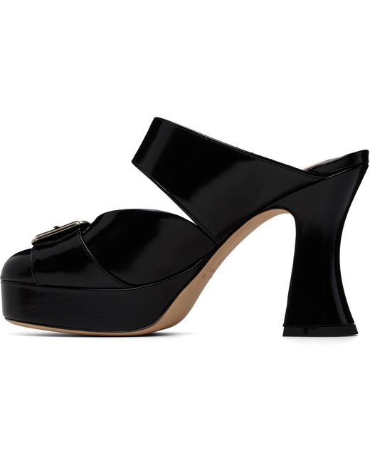 Simone Rocha Black Buckle Sculpt Heels