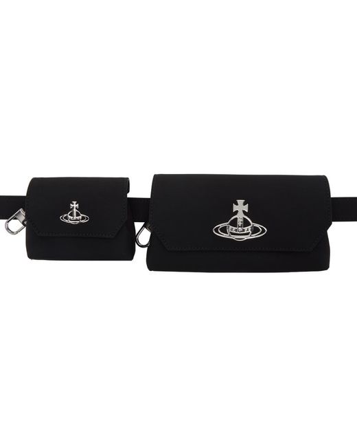 Vivienne Westwood Black Multi Pouch Belt for men