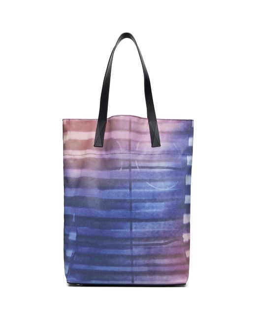 Jean Paul Gaultier Purple Coated Canvas Printed Air Tote