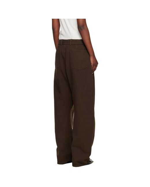 Lemaire Black Twisted Belted Jeans