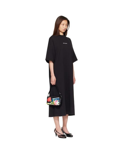 Palm Angels Black 'Milan La' T-Shirt Maxi Dress