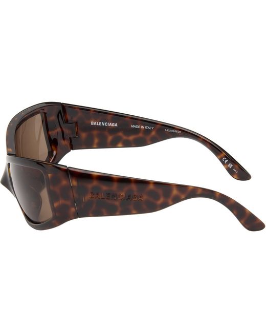 Balenciaga Black Havana Extreme Sunglasses for men