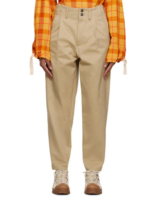 Nicholas Daley Yellow Pleated Trousers
