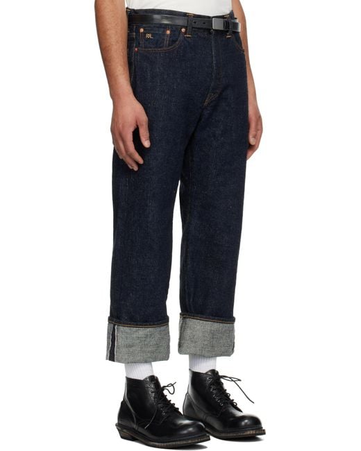RRL Blue Limited-Edition Vintage 5-Pocket Jeans for men