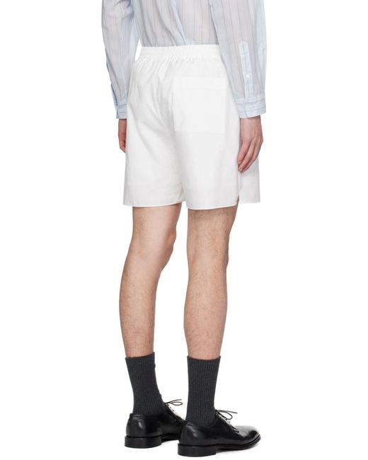 Auralee White Vent Shorts for men