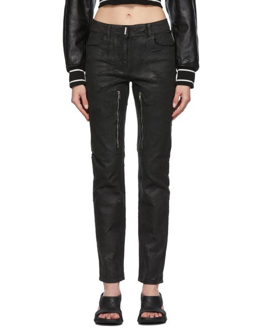 Jean noir à glissière Givenchy en coloris Black