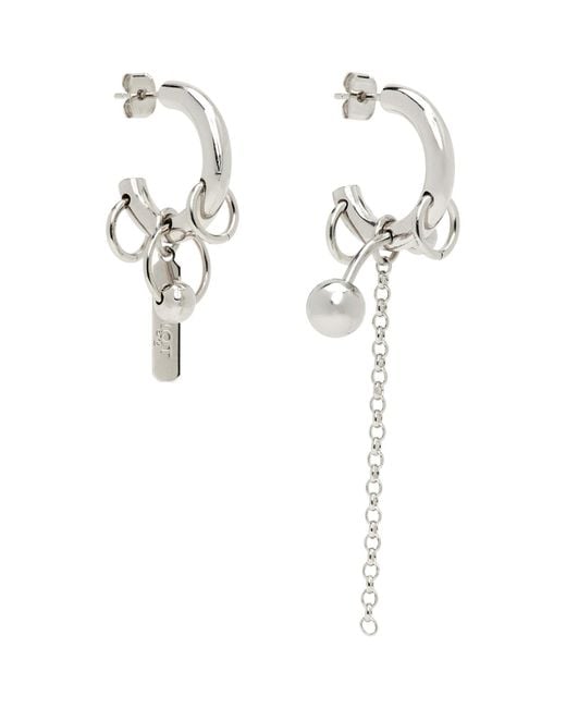 Justine Clenquet White Evie Earrings for men