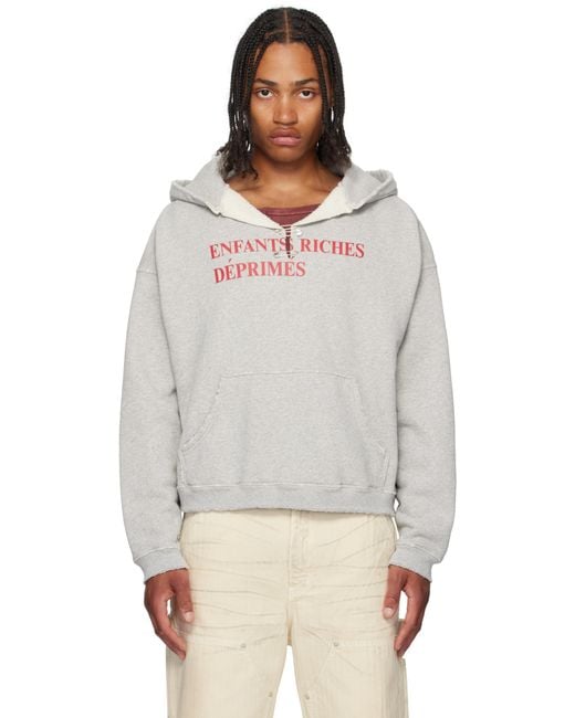 Enfants Riches Deprimes Classic Logo Hoodie in Gray for Men | Lyst