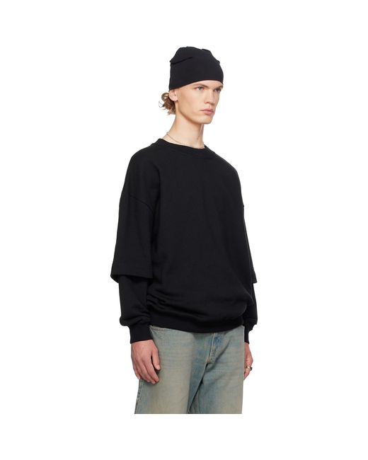 SECONDA Black Luna Sweatshirt for men